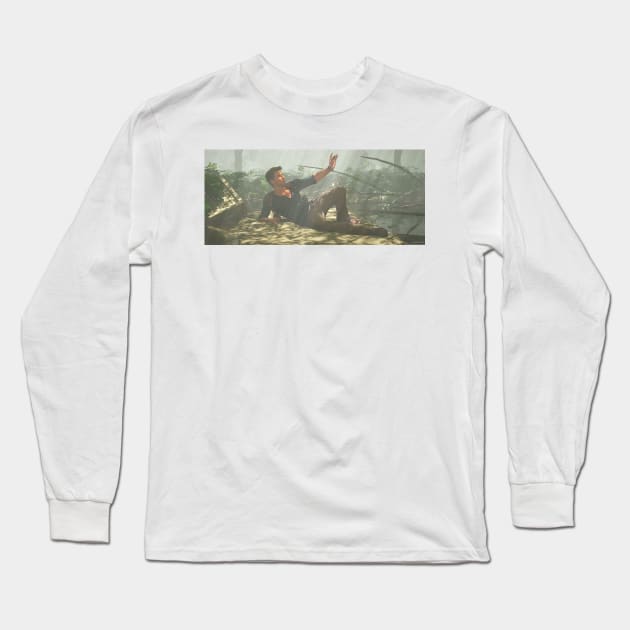 Nathan Drake golden coin Long Sleeve T-Shirt by James-Cr